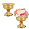 AZXTOSPEZ Gold Compote Vases for Centerpieces: Wedding Flower Vase for