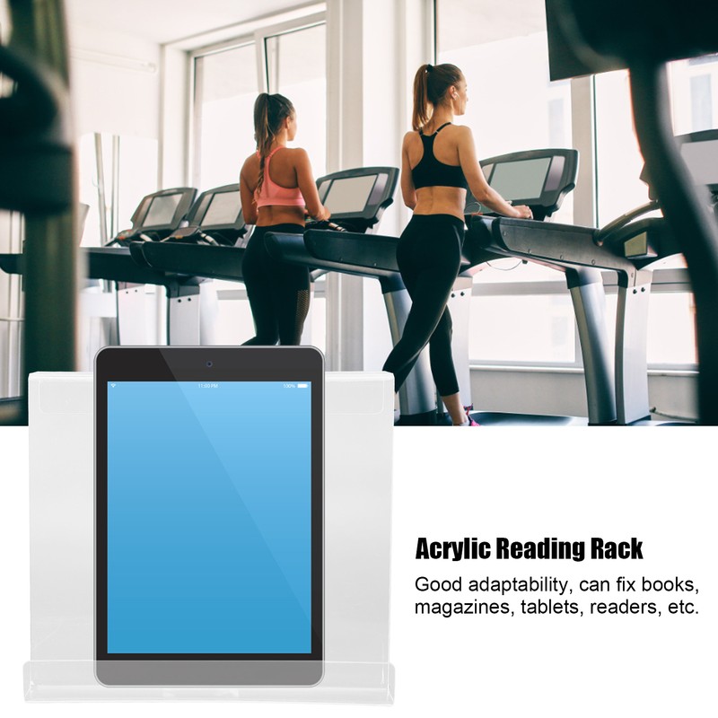 Treadmill Book Hanger Universal Acrylic Book Reading Stand Tablet Magazine