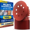 S&R Velcro Sandpaper Set 125 mm, Master, 8 Holes, 100
