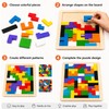 3 Pcs Wooden Tangram Puzzle Board for Kids – Colorful