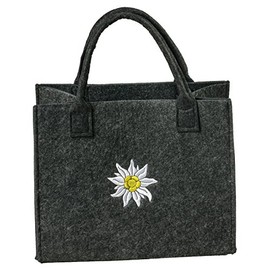 LaFiore24 Felt Shopping Bag Shopper, Edelweiss, darkgray