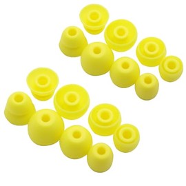 Miayaya Silicone Tips Replacement Earbuds Tips for Powerbeats Pro, Beats X, Beats Flex, Urbeats, BeatsTour Wireless Earphone Ear Tips Covers, S/M/L,8 Pairs, Yellow