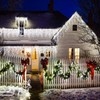 oopswow Icicle Lights Outdoor Decorations 300 LED 33ft 8 Modes