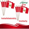 NJ & NJBW 20 Pack Small Mini Peru Flag on