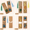 200pcs Kraft Bookmark Sleeves Blank Stable Support Portable DIY Bookmark
