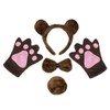 Petitebella Combined Animals Headband Bowtie Tail Gloves 4pc Adult Costume