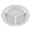 G.E.T. CP-530-W, Supermel Collection, White 9" 3-Compartment Melamine Plates (Pack