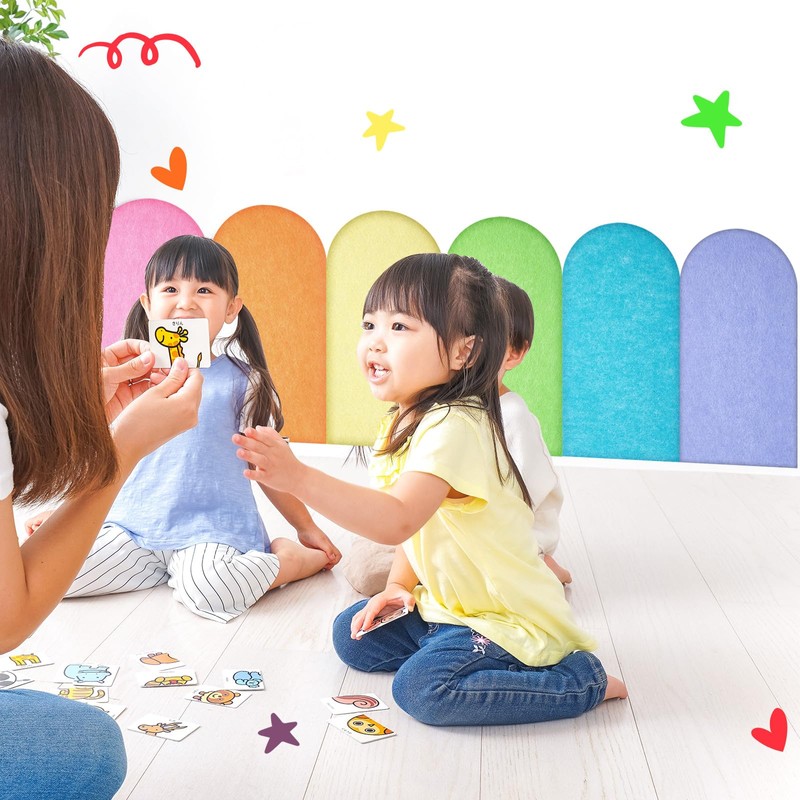 Jetec 6 Pcs Felt Wall Padding for Kids Anti Collision