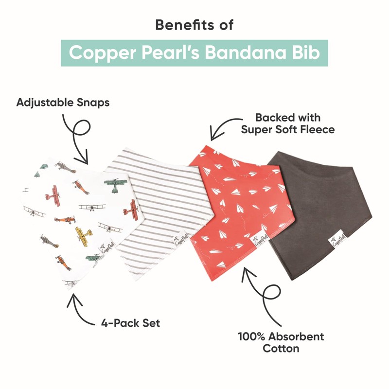 Copper Pearl 4 Pack Bandana Bibs Morgan Set