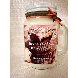 Soy Scented Candles | Handmade & Highly Aromatic Candles Burns Upto 85 Hours in Glass Jar - Perfect for Home Decor, Wedding, Birthday, Dinner (Peanut Butter Cups, 12 oz)