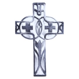 Castleore Easy Wall Hanging Home Decor Religious Christian Crosses for Wall | Best for Home, Office and As Gift | Blue Antique | Size L 7 W 4.6 Inch | (White Antique)