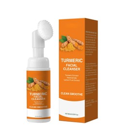 Weixinbuy Turmeric Face Wash Turmeric Facial Cleanser Deep Cleaning, Foaming Facial Cleanser with Brush Easy to Use, Turmeric Foaming Face Wash Women Moisturizing for All Skin (1 PC)