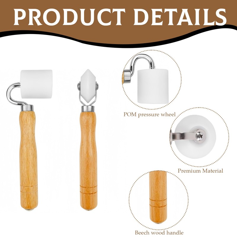 2Pcs Seam Roller Flat Pressure Roller Internal External Corner, Wallpaper