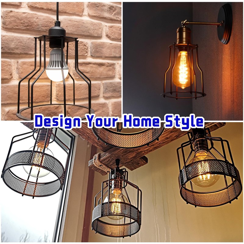 Bonsicoky 2 PCS Lamp Shade Collar Rings - E27 Light