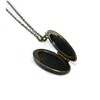 SAFIGLE Elegant Oval Photo Case Pendant Necklace Antique Floral Design