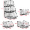 X-cosrack 3-Tier Stackable Wire Baskets for Pantry Organization and Storage,