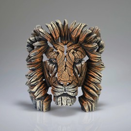 Enesco Edge Sculpture Lion Bust Miniature Figurine, 5.31 Inch, Multicolor