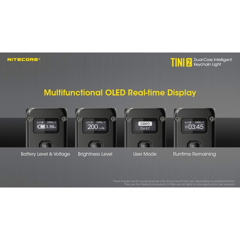 NITECORE TINI 2 Dual LED Rechargeable Keychain Light - 500