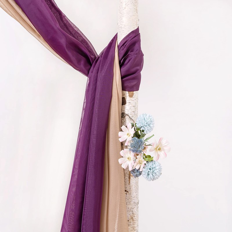 MIULEE Luxury Sheer Voile Elegant Topper Long Window Valance Solid