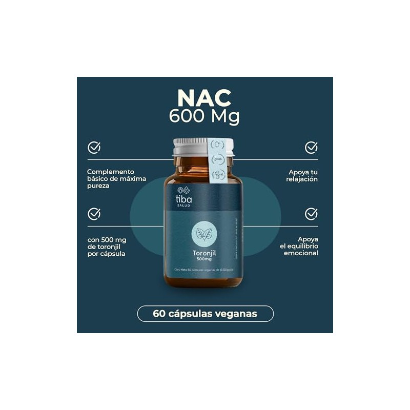 Toronjil 500 mg Relajación y Equilibrio Emocional TIBA SALUD