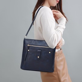 dobsechs Soft PU Leather Crossbody Bag for Women Crossbody Bag with Multiple Pockets Adjustable Strap Perfect for Daily Use, Pu A640 Navy