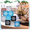 8 Pcs Snowflake Wooden Signs Winter Tiered Tray Decor Christmas