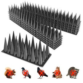 Xurraizhh Bird Spikes，Pigeon Outdoor Deterrent Device，30 Pack Bird Deterrent Spikes for Small Birds Pigeon Squirrel Raccoon Cats Bird Defender Spikes for Outside to Keep Birds Away