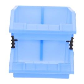 TEHAUX 1 Set Durable Wall Mounted Storage Bins for Shelves Multi Functional Plastic Organizer for Workshops Garages and Sheds Convenient Space Saving Blue
