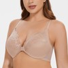 CASOLACE Women's Front Closure Lace Plus Size Underwired Unlined Racerback