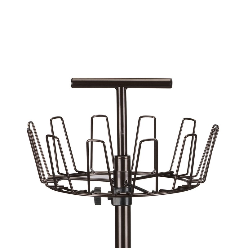Household Essentials 2139-1 Metal Four-Tier Adjustable Revolving Shoe Rack |