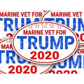 MARINE VET for TRUMP 2020 Trump Mini Bumper Stickers Decals 3" 5-pack