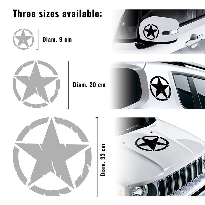 4R Quattroerre.it 2 x 17110 Army Star Army Star Stickers