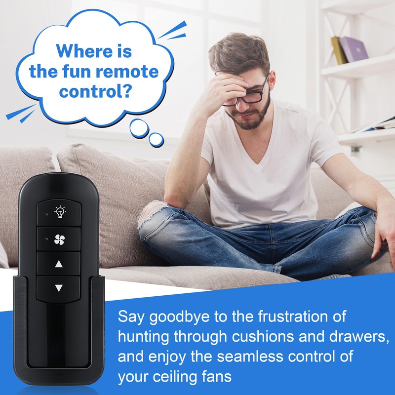 Saillong Ceiling Fan Remote Control Holder with Screws 1 Pack