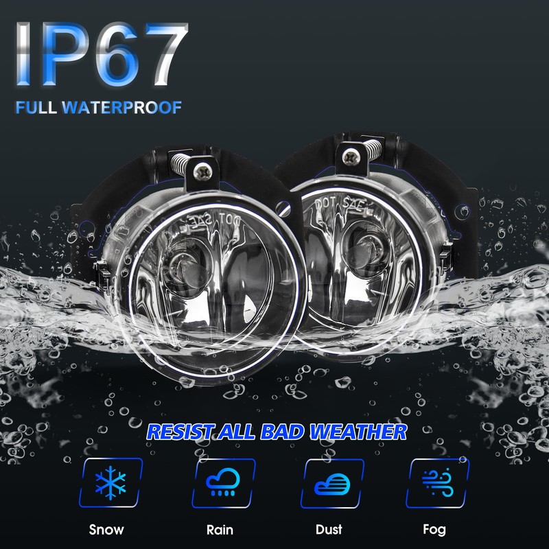 SPIEGEER Fog Lights Assembly for 2010 2011 2012 2013 2014