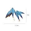 Peacock Feather Brooch Pin for Women Girls Pearl Animal Feather