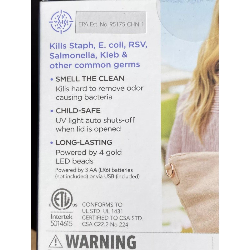 Munchkin UV Mini Pacifier Sterilizer Portable Kills 99% Germs BRAND