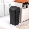 Sterilite 8-Pack Swing Top Wastebasket, Sleek Square Profile Trash Can,