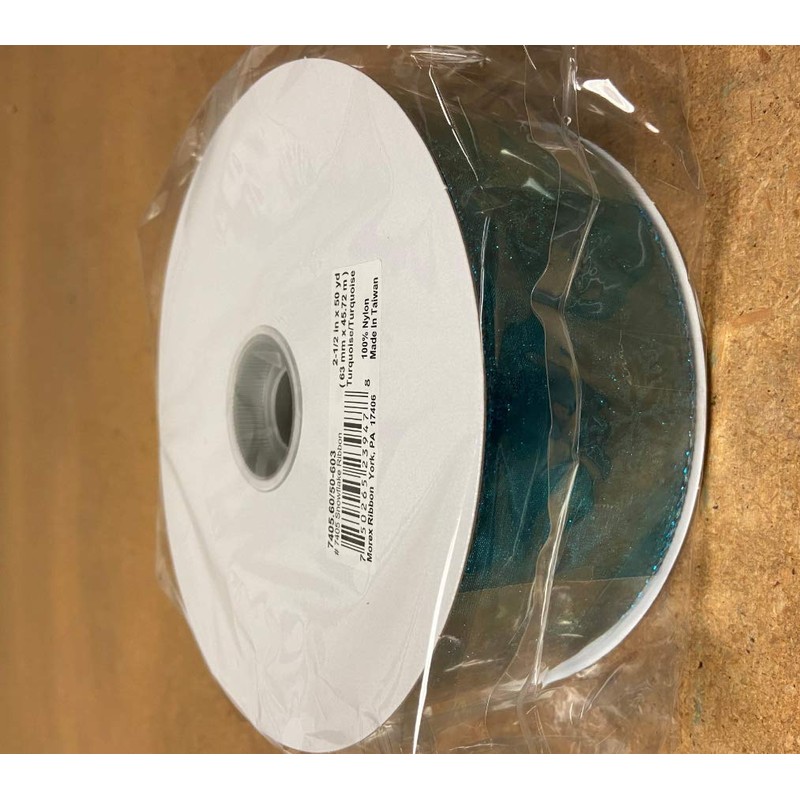 Morex Ribbon Snowflake Ribbon, Turquoise
