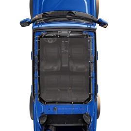 sukemichi Sunshade for Ford Bronco, Full Length Mesh Sun Shade Bikini Top Cover for Ford Bronco Accessories 2021 2022 2023 2024 2025 2026 4 Door - Blocks UV, Wind, Noise, (Black)