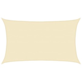 Sun Shade Sail 10' x 13' Cream Rectangle Canopy Sail Shade Cover 95% UV Block Permeable Sunshade Outdoor for Patio Yard