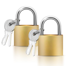 RYANNER Padlock 2PCS Small Padlock, Padlocks with Keys, can be Used as Shed Lock, Gym Padlock for Locker, Suitcase Lock, Locker Padlocks. Height 32mm.