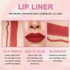 Lápiz Labial 2 En 1 Resistente Al Agua, Delineador De