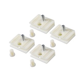 A ABSOPRO 4 Pcs Window Door Glass Channel Retainer Clip, 1.61"x1.18"x0.91" Glass Regulator Holder Sash Clip Universal for Car Truck Van Durable Plastic White Item Replacement