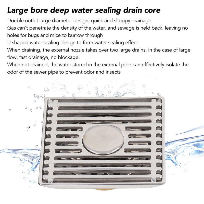Floor Drain Odor Proof Insect Proof Square Floor Drain Electroplating
