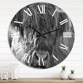 Designart 'Scottish Highland Cows Living On Moorland' - 36 in. high, 36 In. Wide