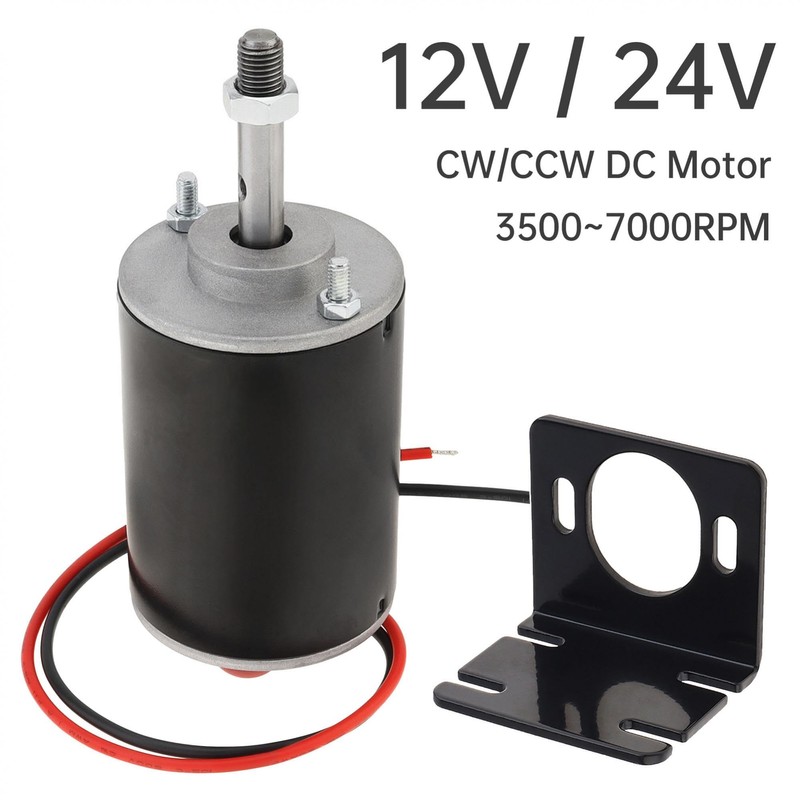 Permanent Magnet DC Motor 12-24V 3500-7000RPM High Torque Reversible CW/CCW