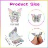 YUNHENTONG Schmetterling Haarspangen,12 Stück Glitter 3D Schmetterling Haarklammer,Kleine Haarspangen,Butterfly Hair