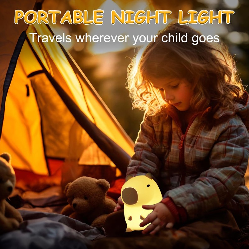 Lampeez Night Light, LED Light, Nursing Light, Capybara, Bedside Lamp,