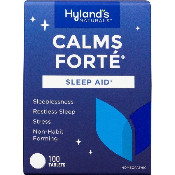 Hyland's Naturals Calms Forte Tablets, Natural Relief of Nervous Tension and Occasional Sleeplessness, 100 Count