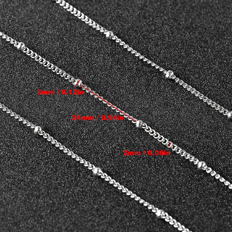 19.6 Feet Bead Chain Stainless Steel Jewelry Making DIY Link